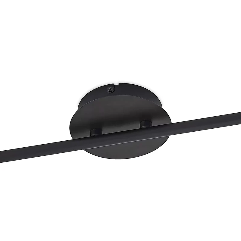 B-Ware Lindby Deckenstrahler Eridia LED dimmbar schwarz 6-flammig 180cm Rauchglas