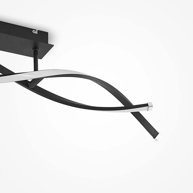 B-Ware Lindby Deckenleuchte Deckenlampe LED Welina schwarz dimmbar Deckenspot Lampe