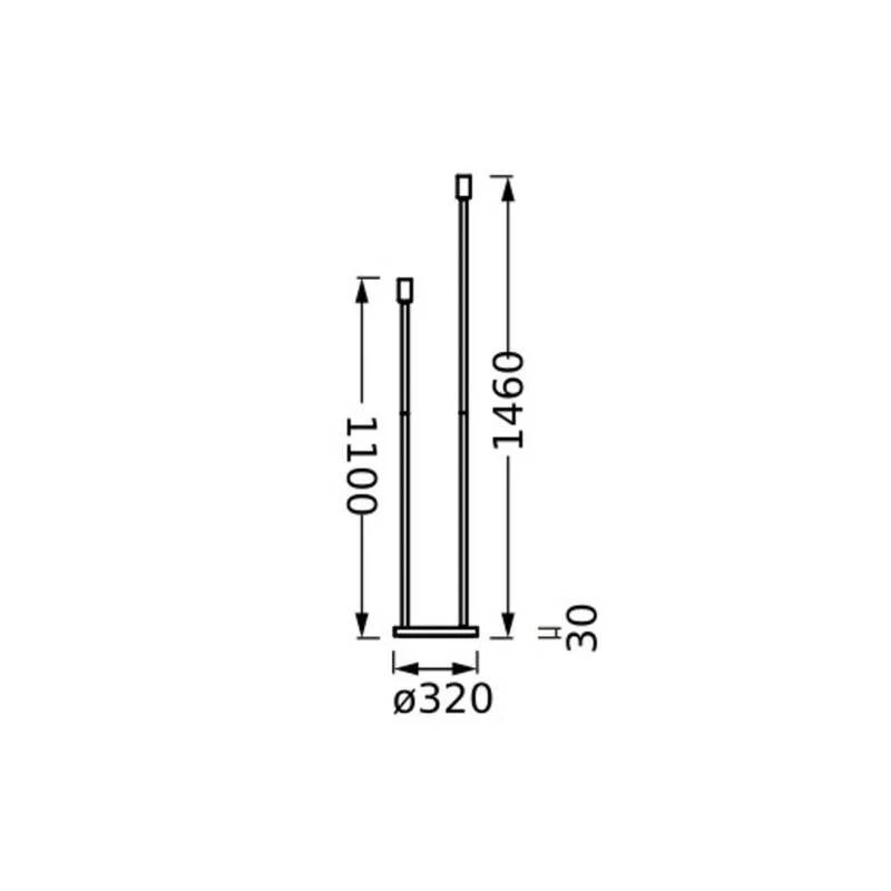 B-Ware OSRAM Stehleuchte DECOR STICK beige 146 cm 2 x E27 Schalter am Kabel