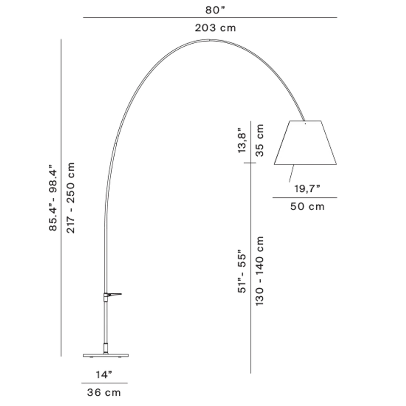 Luceplan Lady Costanza Lampenschirm Ø 50cm