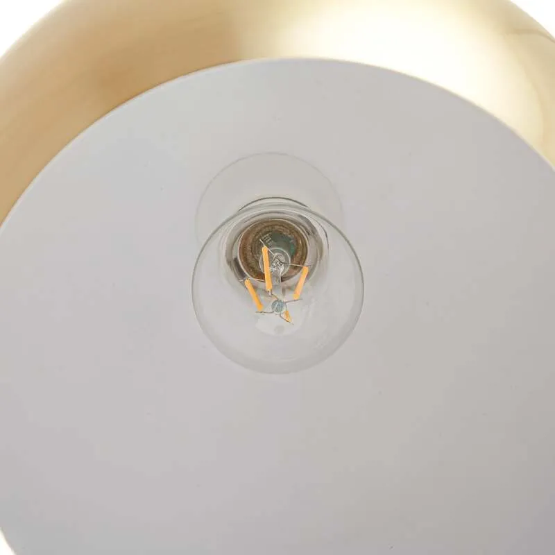 B-Ware Lindby Bogenstehlampe Moisia LED Stehleuchte Lampe messingfarben 150cm Metall
