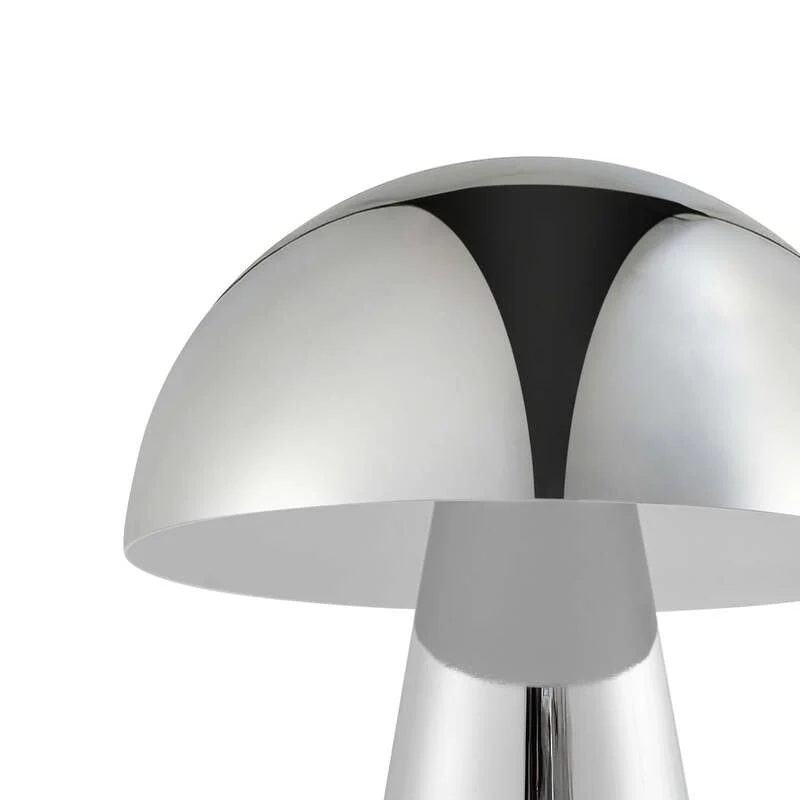 B-Ware Lindby LED-Akkutischlampe Nevijo chrom Ø20cm USB dimmbar Touch-Dimmer