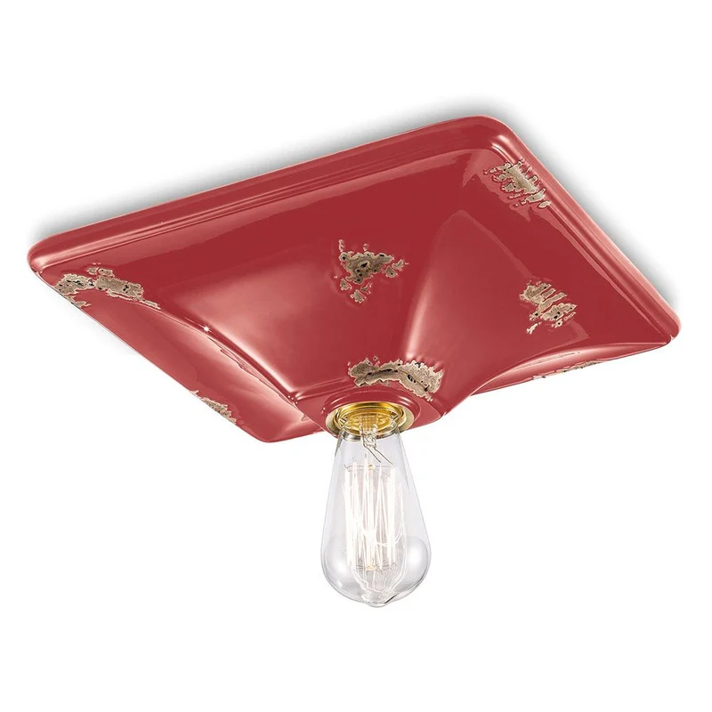 Ferroluce Keramik-Deckenleuchte Vintage 10cm