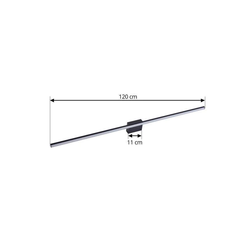 B-Ware Lucande LED-Spiegellampe Kivana schwarz 120cm IP44 warmweiß universalweiß