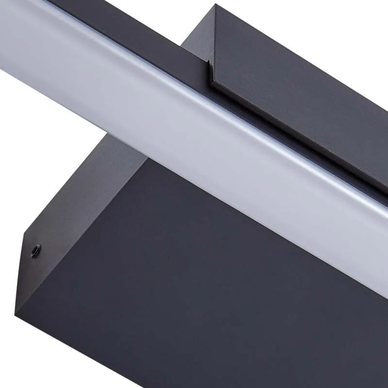 B-Ware Lucande LED-Spiegellampe Kivana schwarz 120cm IP44 warmweiß universalweiß