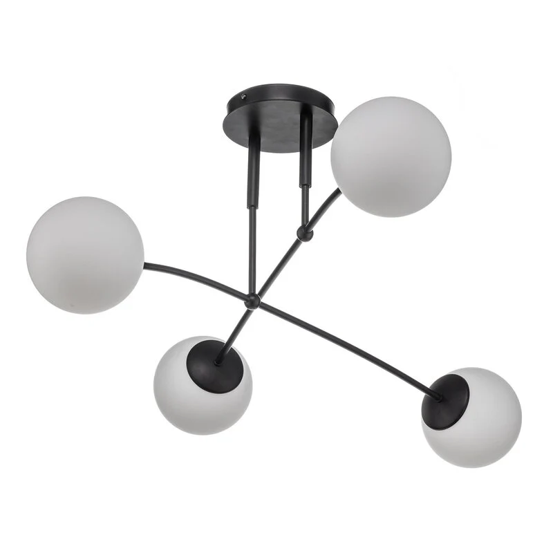 B-Ware Euluna Deckenlampe Deckenlampe Lampe Leuchte Pregos 4 in Schwarz vierflammig