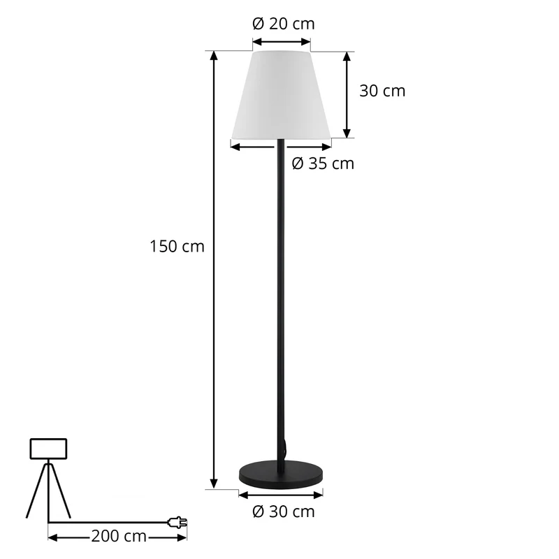 B-Ware Lucande Außenleuchte Gartenleuchte Jaimy LED Pollerleuchte schwarz 150cm IP65