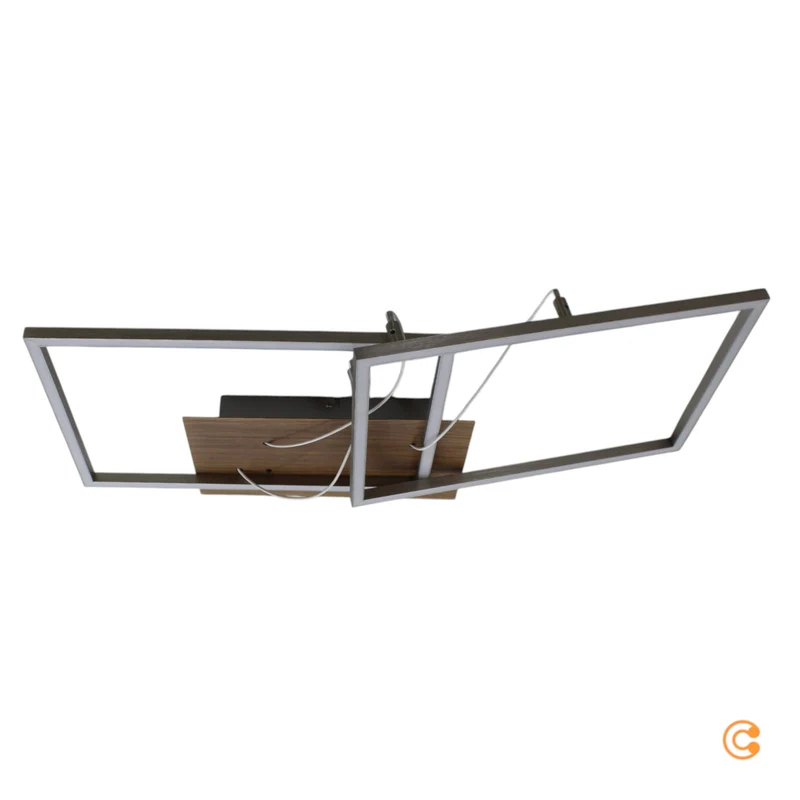B-Ware JUST LIGHT Deckenleuchte Iven LED Lampe dimmbar Fernbedienung stahl holz