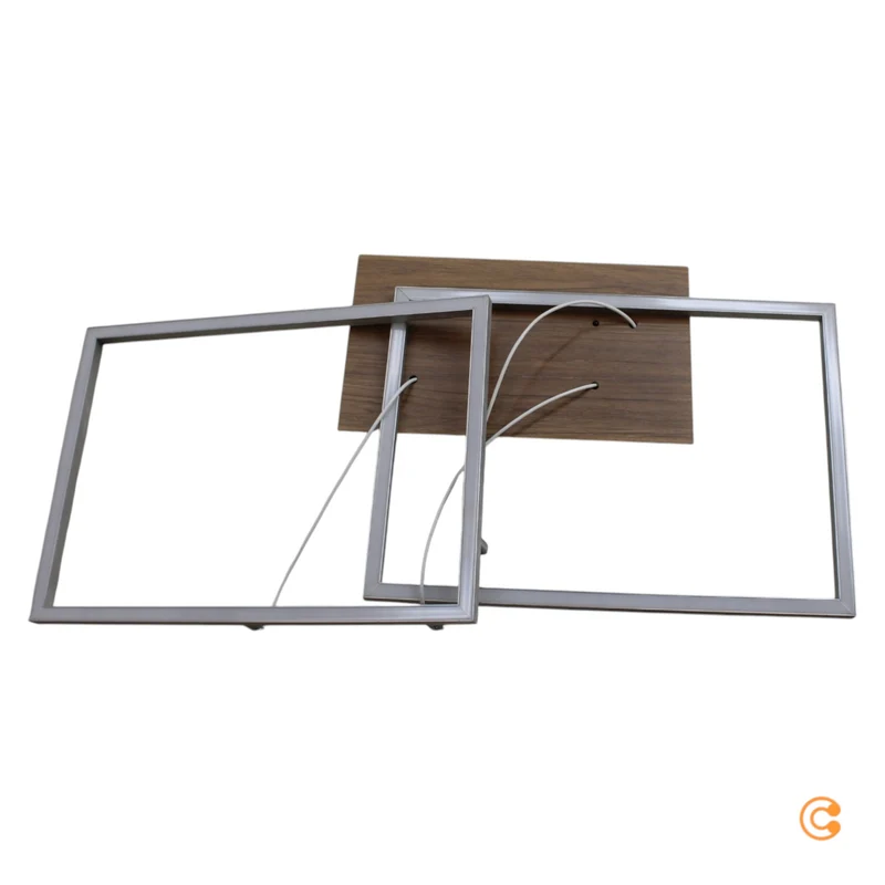 B-Ware JUST LIGHT Deckenleuchte Iven LED Lampe dimmbar Fernbedienung stahl holz