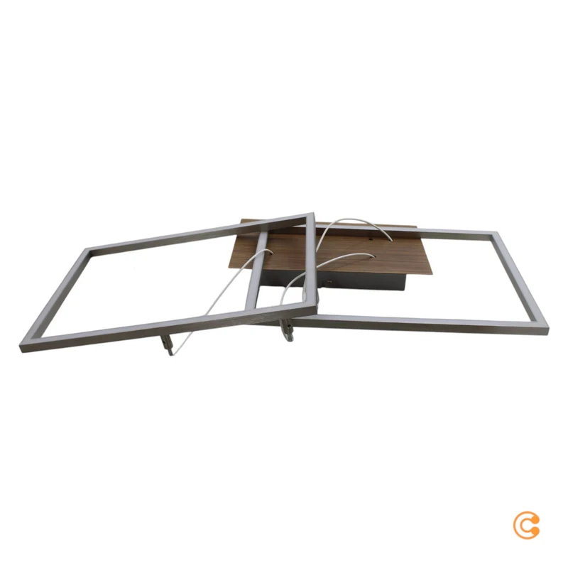 B-Ware JUST LIGHT Deckenleuchte Iven LED Lampe dimmbar Fernbedienung stahl holz