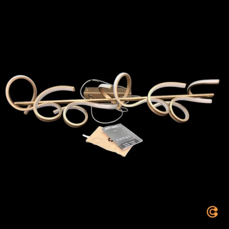 B-Ware JUST LIGHT Hängeleuchte Curls LED Pendelleuchte dimmbar messing 99cm 5320 Lumen