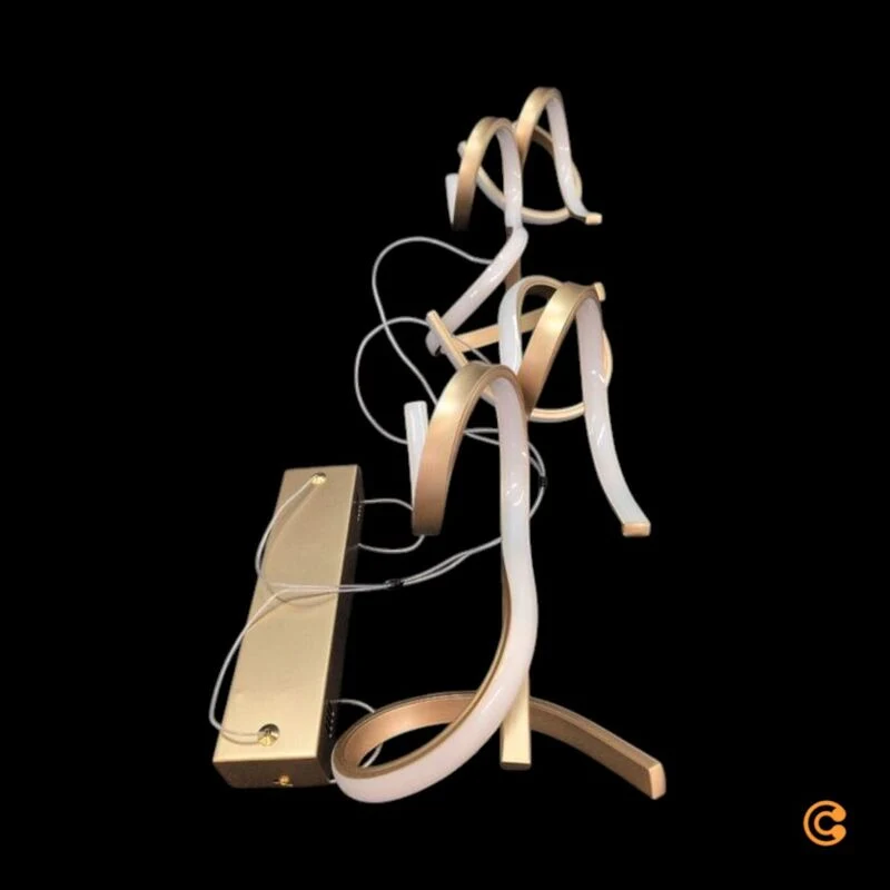 B-Ware JUST LIGHT Hängeleuchte Curls LED Pendelleuchte dimmbar messing 99cm 5320 Lumen