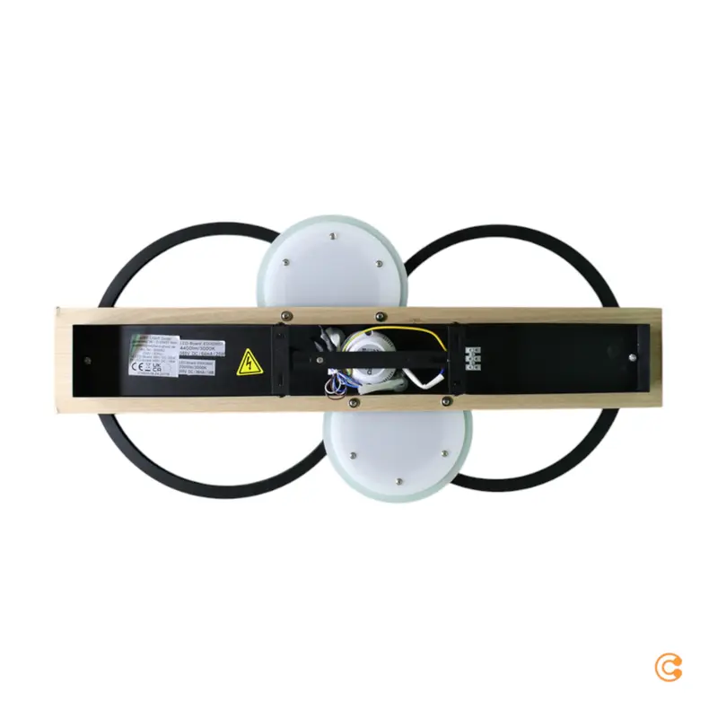 B-Ware JUST LIGHT Deckenleuchte Lampe LED Trooper Holz Eisen Wohnbereich Schlafzimmer F