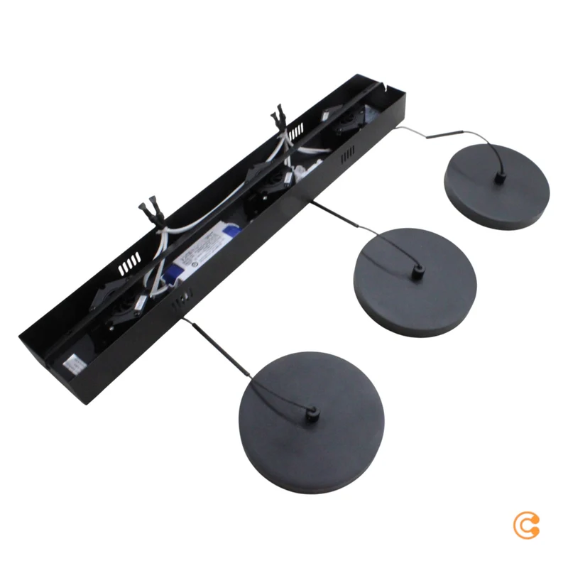 B-Ware JUST LIGHT Pendelleuchte Hängeleuchte LED Plata schwarz höhenverstellbar 3000K