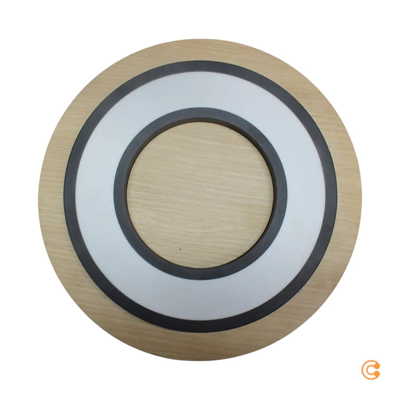 B-Ware JUST LIGHT Deckenleuchte Lampe LED Holz schwarz Tola rund Warmweiß 3000K