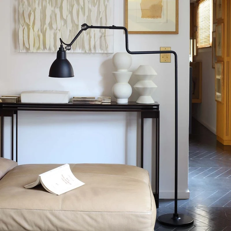 DCWéditions Gras N°411 Stehlampe mit Schirm drehbar