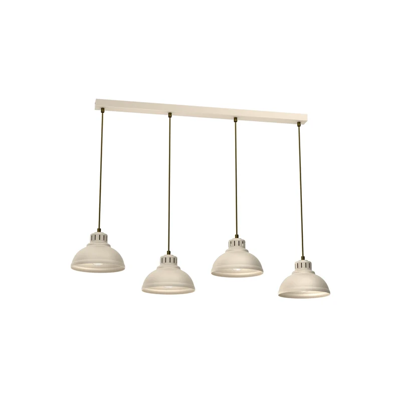 B-Ware Sven Hängeleuchte Pendelleuchte Deckenleuchte 4-flammig beige Stahl Lampe Spot