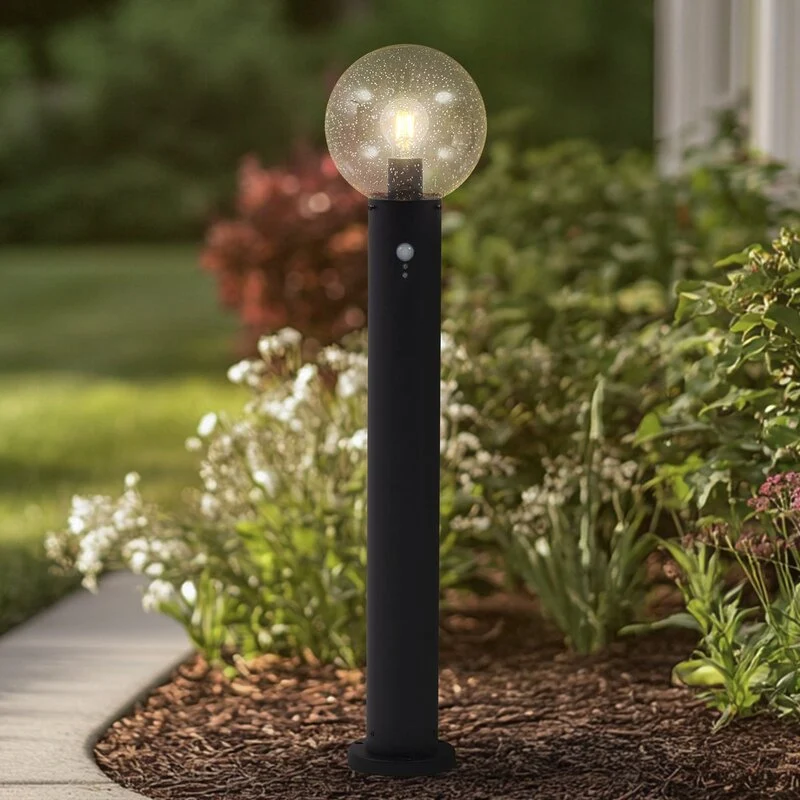 B-Ware Lindby Wegeleuchte Lampe Wegleuchte Sensor Glas klar Dangan 90 cm