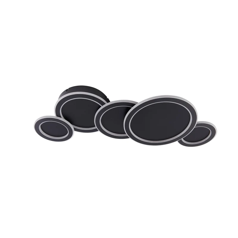 B-Ware Lucande LED-Deckenleuchte Diala schwarz Metall 96 cm Deckenlampe Lampe Leuchte