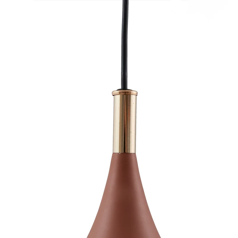 B-Ware Lindby Hängeleuchte Jarl braun Metall Ø 35 cm G9 Deckenlampe Deckenleuchte Lampe