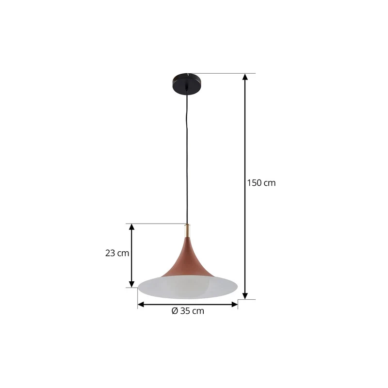 B-Ware Lindby Hängeleuchte Jarl braun Metall Ø 35 cm G9 Deckenlampe Deckenleuchte Lampe