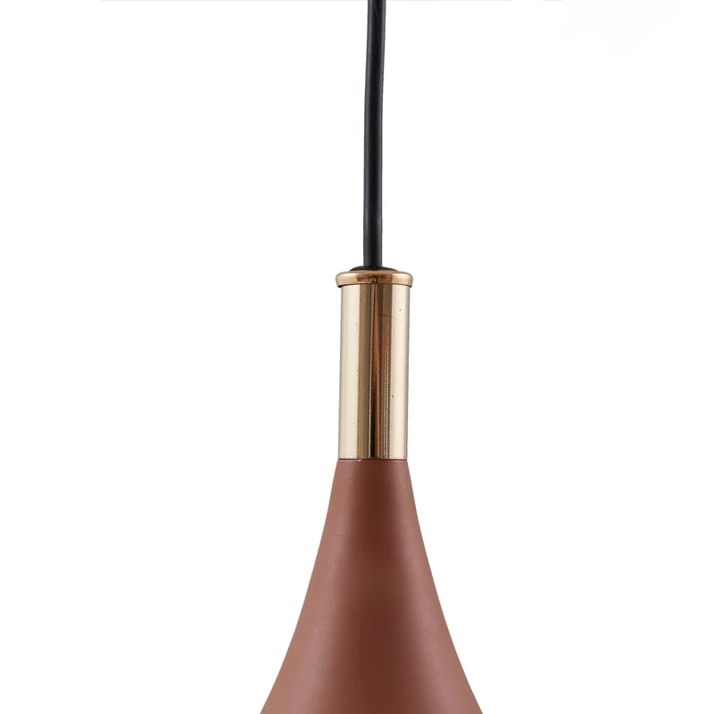 B-Ware Lindby Hängeleuchte Jarl braun Metall Ø 35 cm G9 Deckenlampe Deckenleuchte Lampe