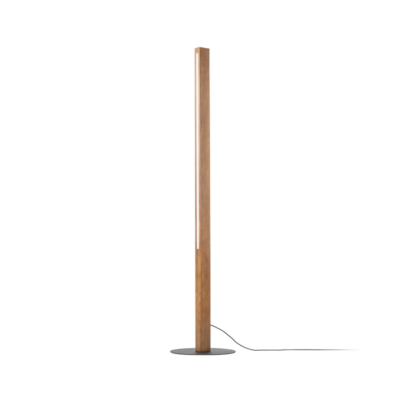 B-Ware LED Holzstehleuchte Teo Standlampe LED Leuchte walnuss 120 cm Touchdimmer