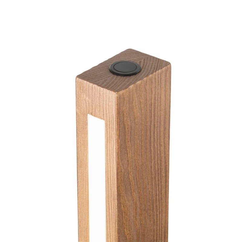 B-Ware LED Holzstehleuchte Teo Standlampe LED Leuchte walnuss 120 cm Touchdimmer