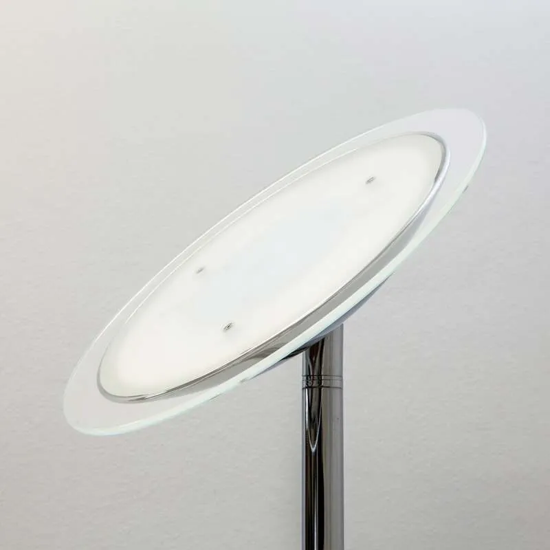 B-Ware Lindby Stehlampe Malea LED dimmbar chromfarben 180cm elegante Leuchte Lampe