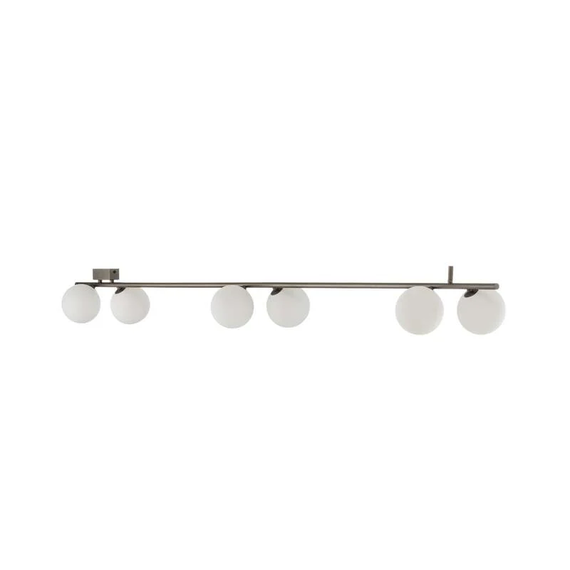 B-Ware Deckenleuchte Imelo 6-flammig LED dimmbar braun Glas 200cm Leuchte Lampe