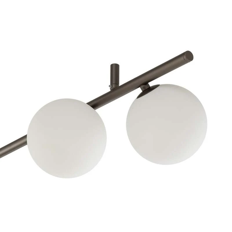 B-Ware Deckenleuchte Imelo 6-flammig LED dimmbar braun Glas 200cm Leuchte Lampe