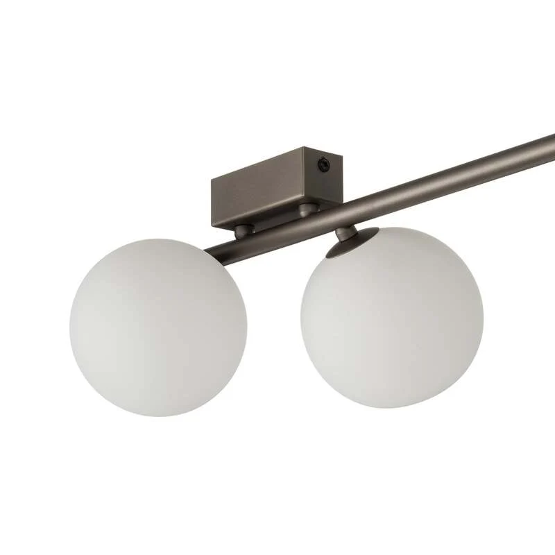 B-Ware Deckenleuchte Imelo 6-flammig LED dimmbar braun Glas 200cm Leuchte Lampe