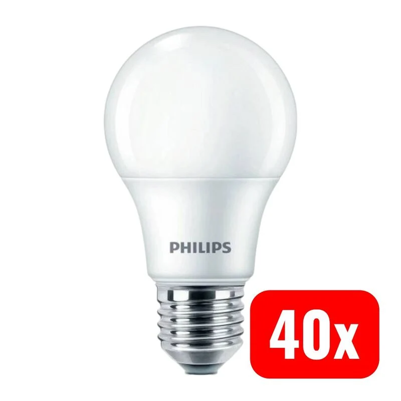 40x B-Ware Philips Glühlampe E27 CorePro 8W Neutralweiß Lampe Hängelampe Leuchte Ø60mm 1 St