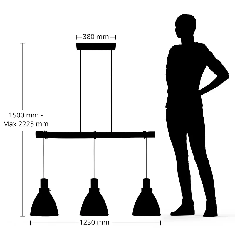 B-Ware Lindby Trebale Hängeleuchte Deckenlampe Pendelleuchte Hängelampe Leuchte E27 LED