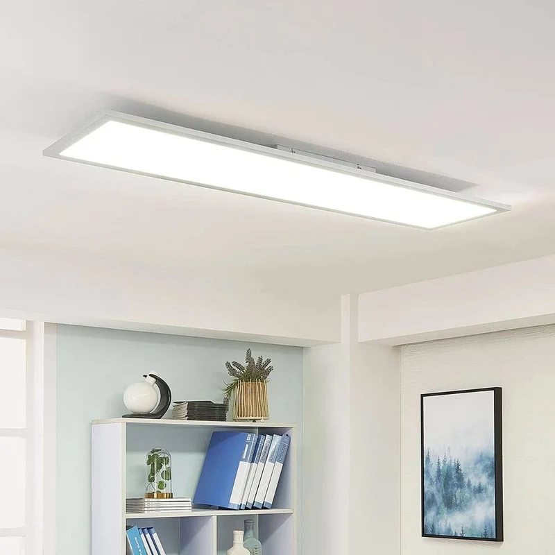 B-Ware Arcchio LED Panel Deckenleuchte Leuchte Lysander silber dimmbar CCT 119 cm 50 W
