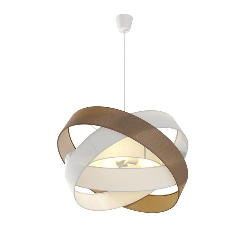 B-Ware Lindby Pendelleuchte Hängeleuchte Simaria LED Lampe dimmbar braun Ø60cm