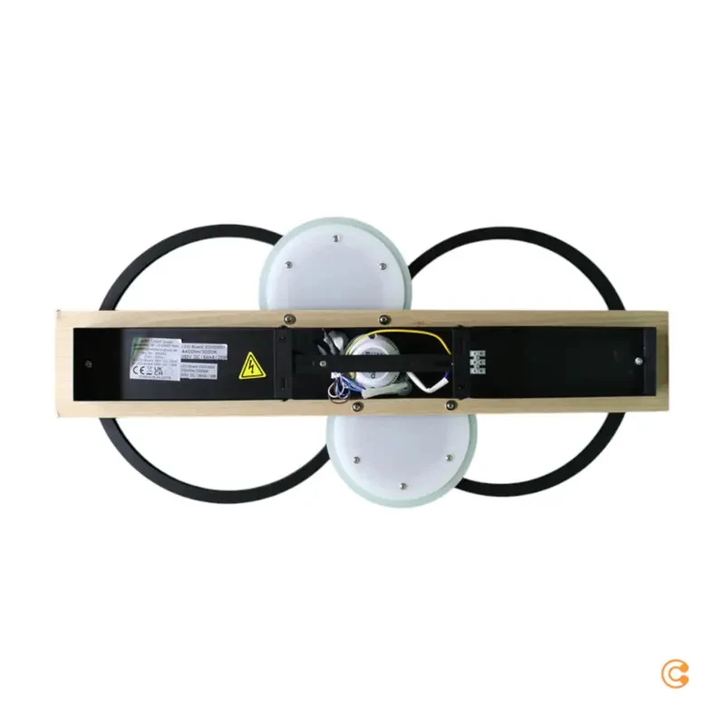 B-Ware JUST LIGHT Deckenleuchte Lampe LED Trooper Holz Eisen Wohnbereich Schlafzimme53