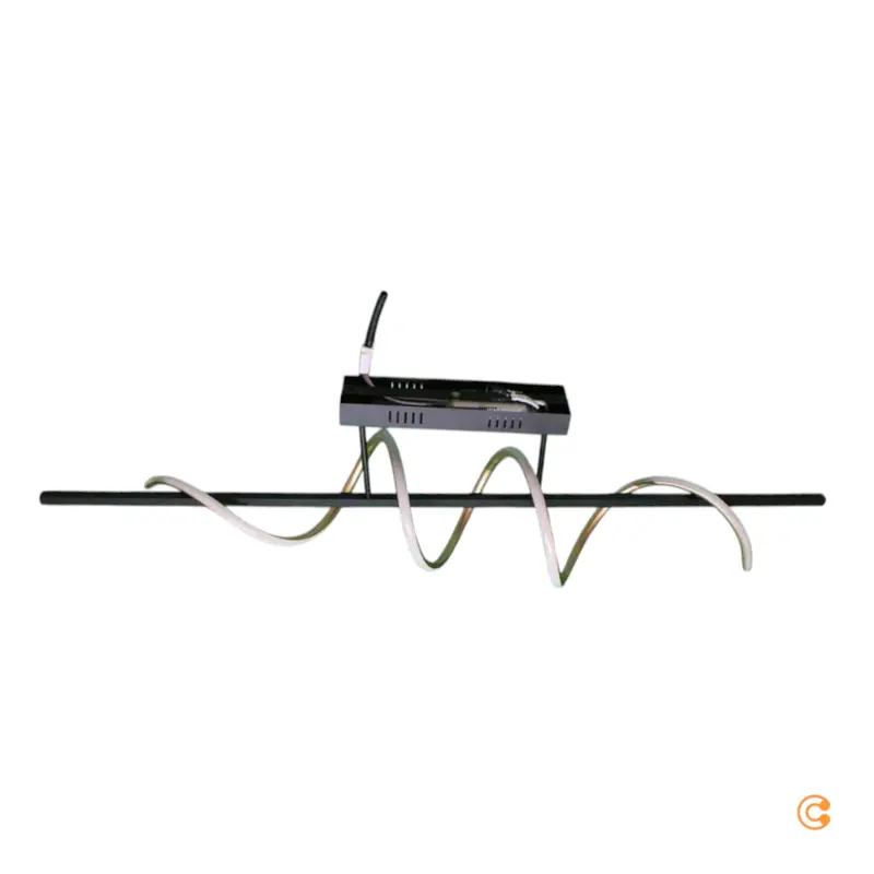 B-Ware JUST LIGHT LED Deckenleuchte Lampe Emanda Eisen schwarz messing dimmbar 120cm286