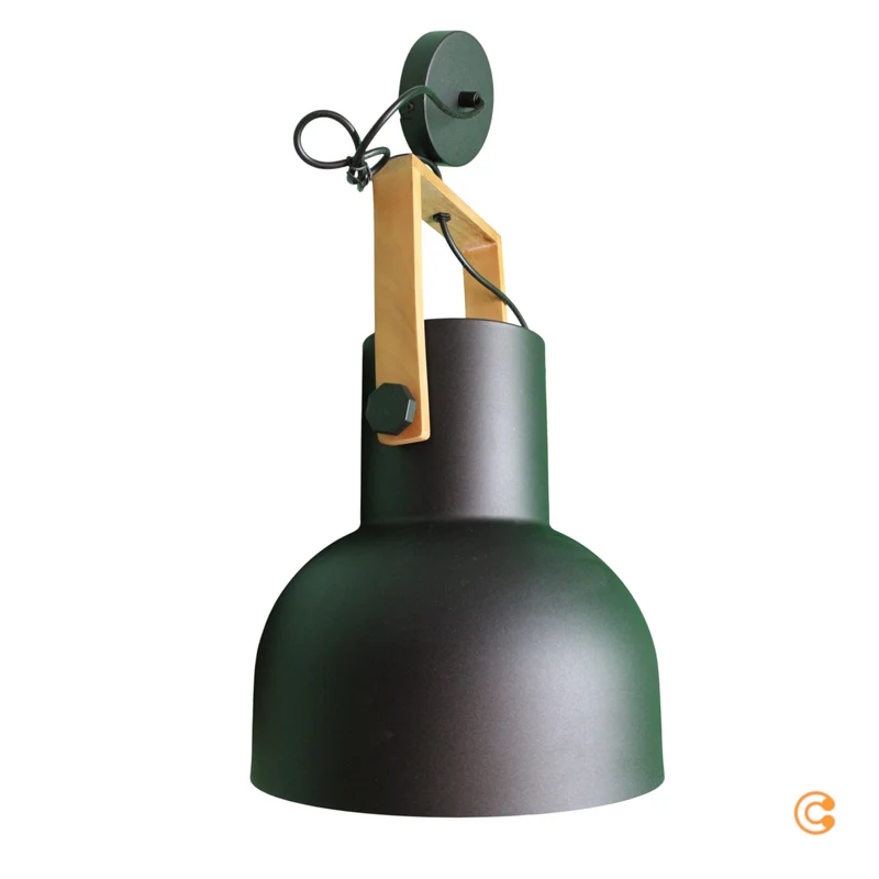B-Ware JUST LIGHT Pendelleuchte Lampe Hängelampe schwarz CUP 2 1x E27 Akazienholz