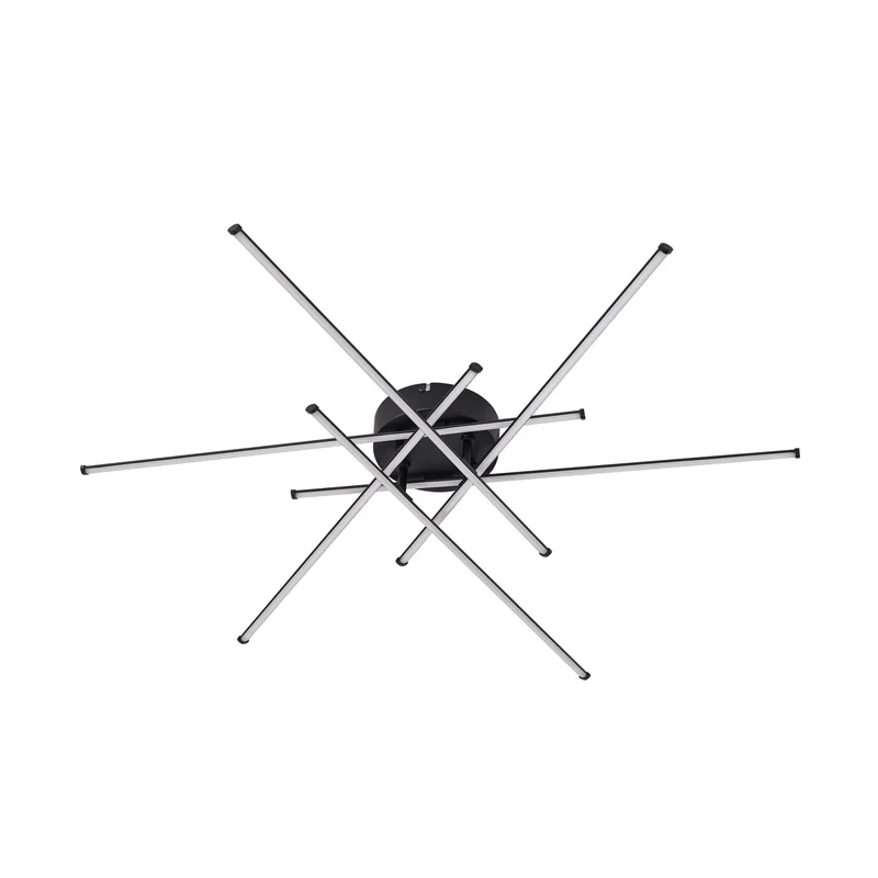B-Ware Lindby Deckenleuchte Lampe LED Elviano schwarz Ø 80 cm 3000 K Aluminium Leuc373
