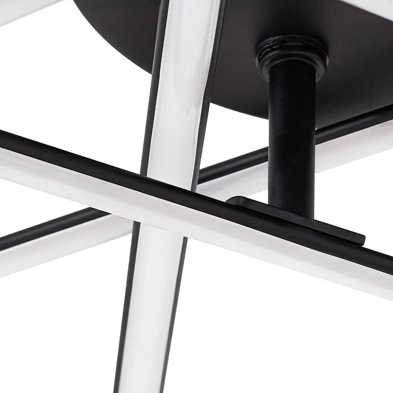 B-Ware Lindby Deckenleuchte Lampe LED Elviano schwarz Ø 80 cm 3000 K Aluminium Leuc373