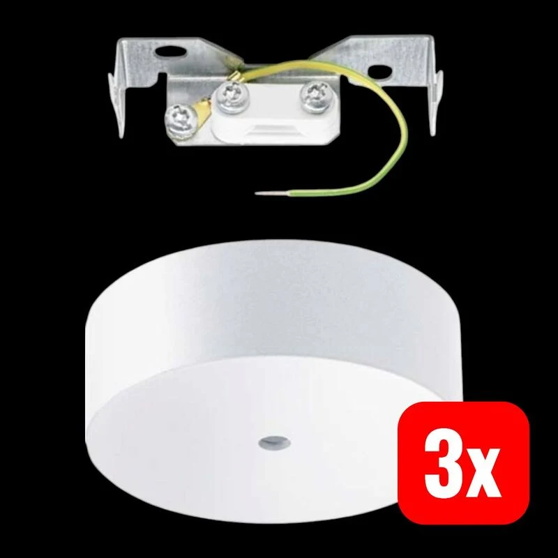 3x B-Ware Trilux Deckenanschlussdose 4601700 Weiß 1 St. für Deckenleuchten