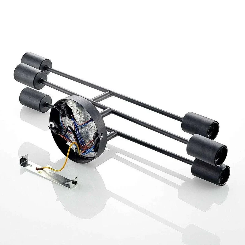 B-Ware Lindby Estar Deckenleuchte Lampe Leuchte sechsflammig schwarz Metall E27 230V