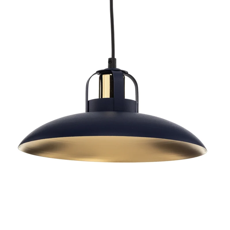 B-Ware Milagro Pendellampe Felix blau gold 1-flammig E27 Pendelleuchte Lampe Leuchte