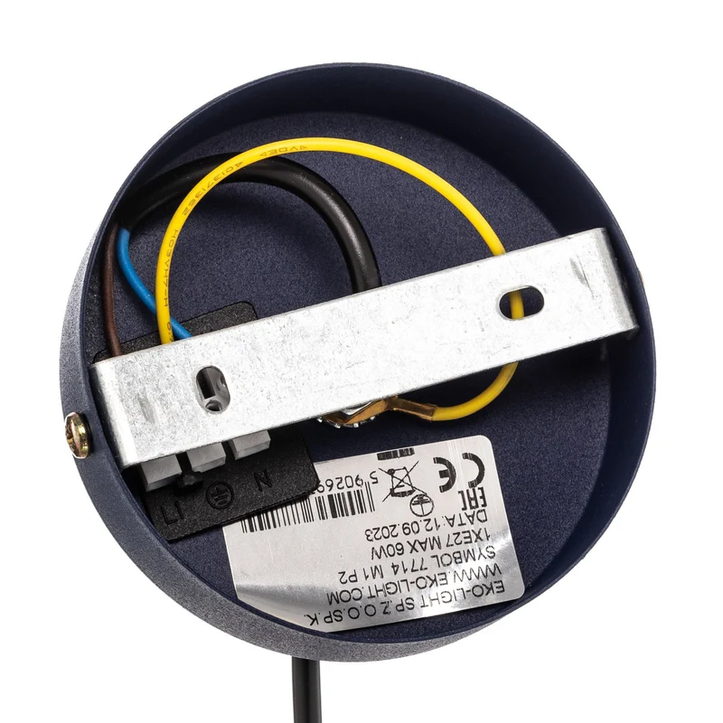 B-Ware Milagro Pendellampe Felix blau gold 1-flammig E27 Pendelleuchte Lampe Leuchte