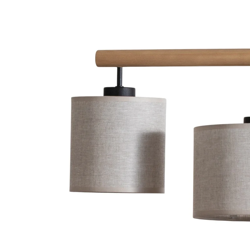 B-Ware TK Lighting Hängeleuchte Deva Nature LED Pendelleuchte dimmbar beige 96x22cm
