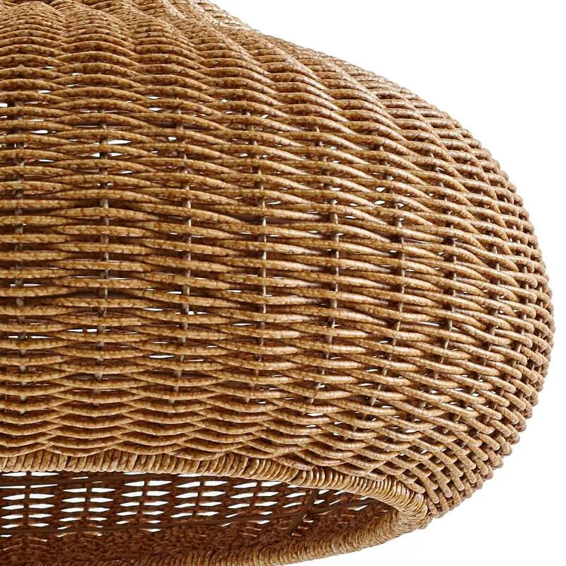 B-Ware Lucande Außenlampe Gartenleuchte Taniola LED Hängelampe dimmbar beige Rattan