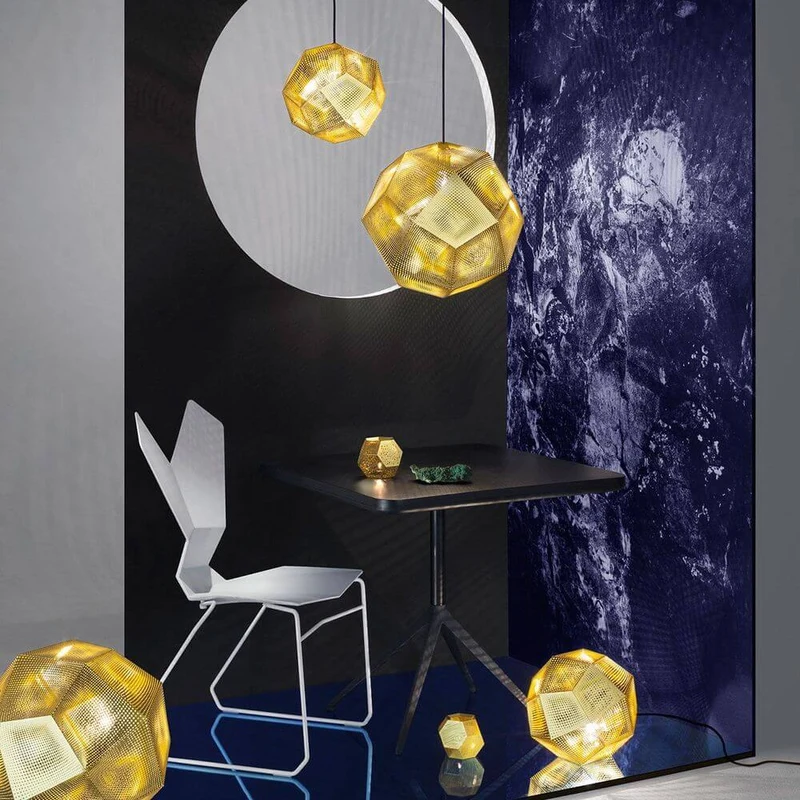 Tom Dixon Etch Metall Hängeleuchte Effektlicht