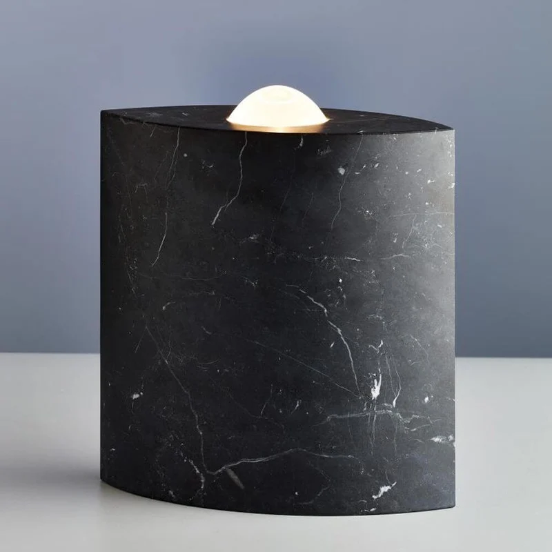 Tecnolumen Egyptian Eye Bodenlampe Marmor mit Effekt Schwarz