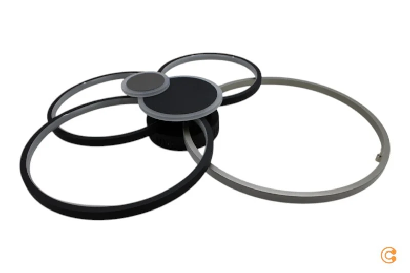 B-Ware JUST LIGHT Deckenleuchte Deckenlampe LED Papilon schwarz aluminium Aluminium Eis